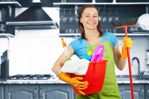 Local cleaner restoring a hard floor surface in Wandsworth