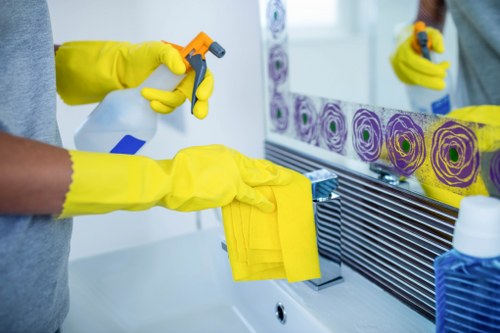 Kitchen and bathroom domestic cleaning in a Wandsworth property